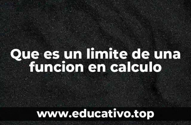 Que es un limite de una funcion en calculo