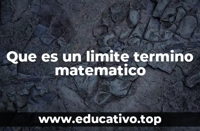 Que es un limite termino matematico