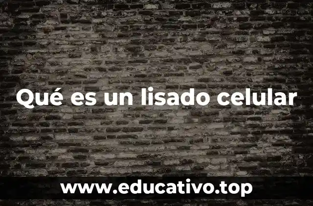 Qué es un lisado celular