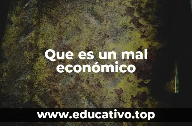 Que es un mal económico