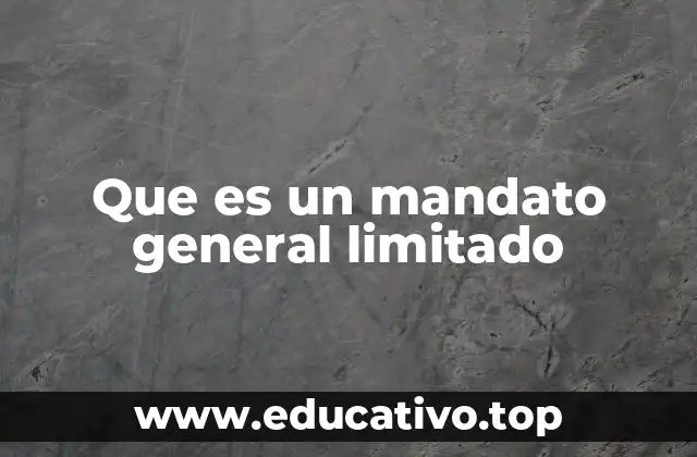 Que es un mandato general limitado