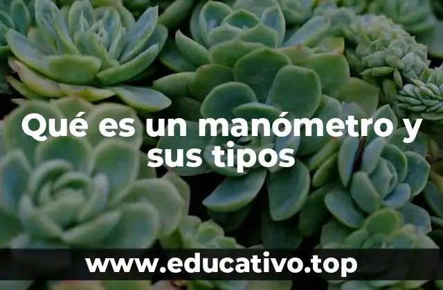 Qué es un manómetro y sus tipos