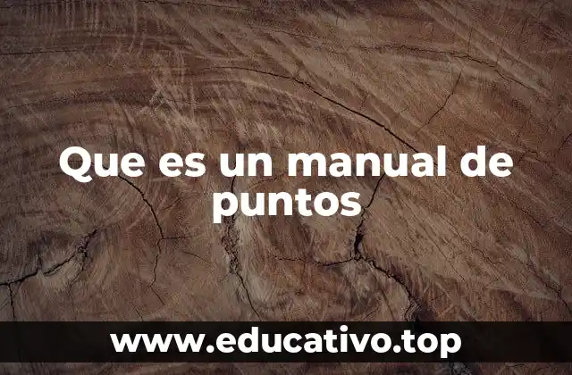 Que es un manual de puntos