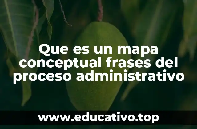 Cómo los mapas conceptuales representan el proceso administrativo