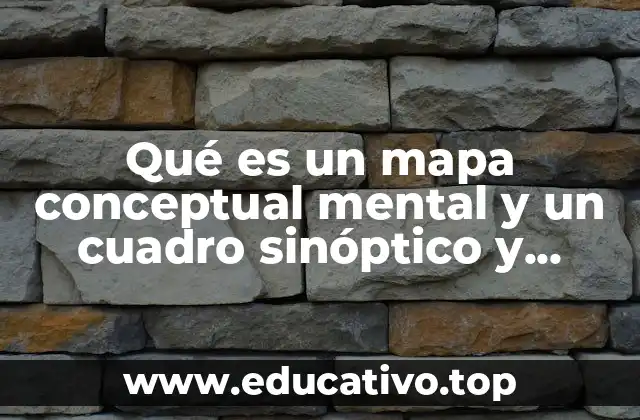 Qué es un mapa conceptual mental y un cuadro sinóptico y comparativo