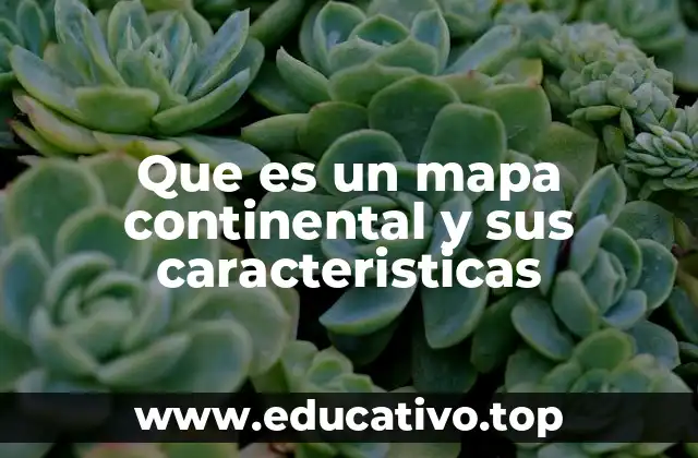 Que es un mapa continental y sus caracteristicas