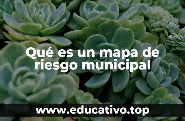 Qué es un mapa de riesgo municipal