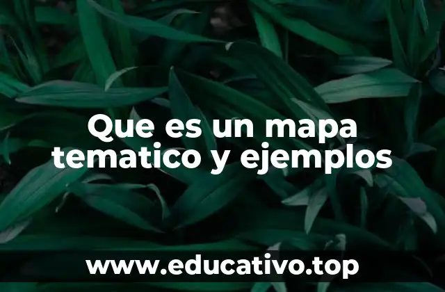 Que es un mapa tematico y ejemplos