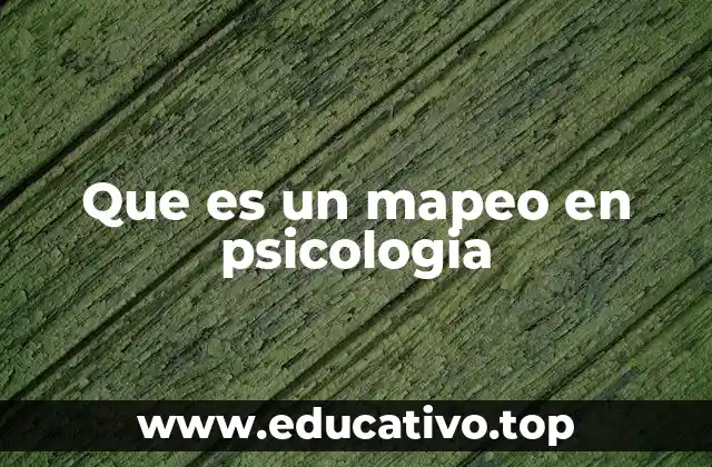Que es un mapeo en psicologia