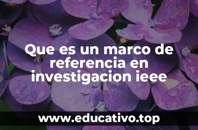 Que es un marco de referencia en investigacion ieee
