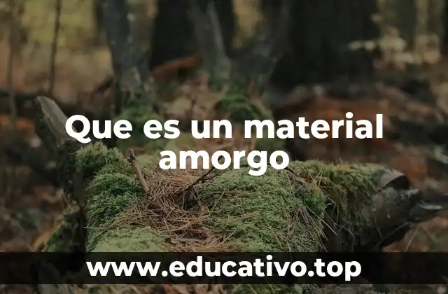 Que es un material amorgo