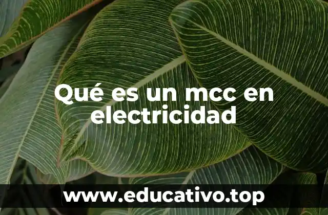 Qué es un mcc en electricidad