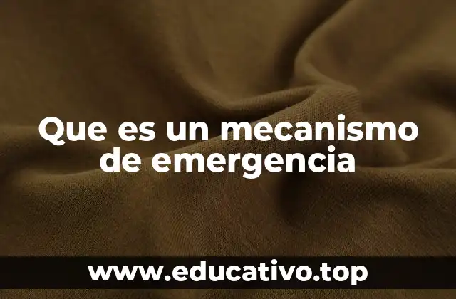 Que es un mecanismo de emergencia