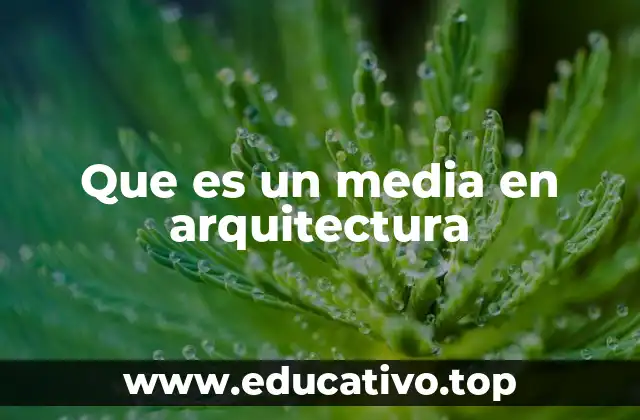 Que es un media en arquitectura