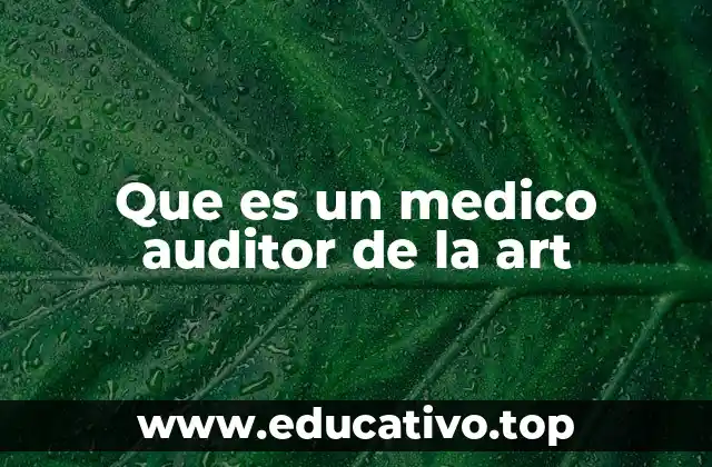 Que es un medico auditor de la art