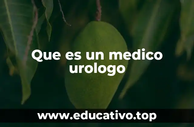Que es un medico urologo