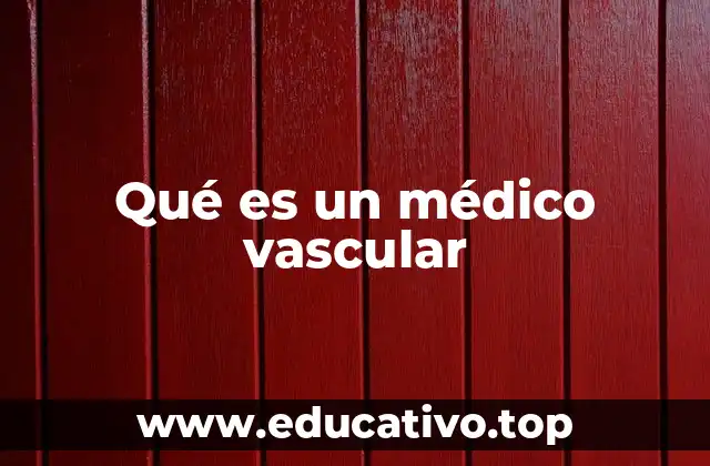 Qué es un médico vascular