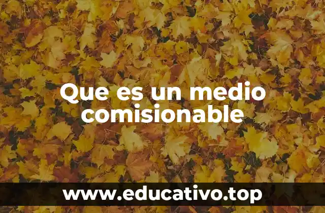 Que es un medio comisionable