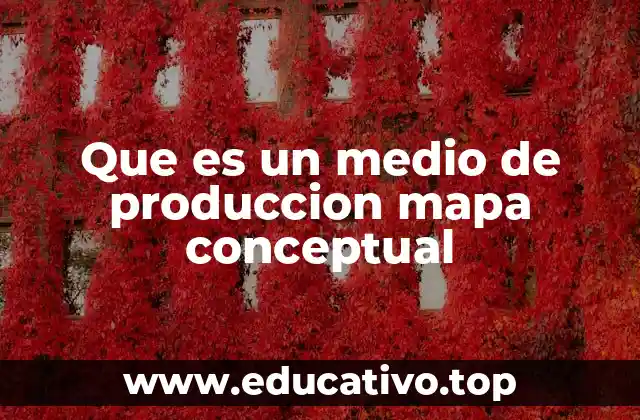 Que es un medio de produccion mapa conceptual