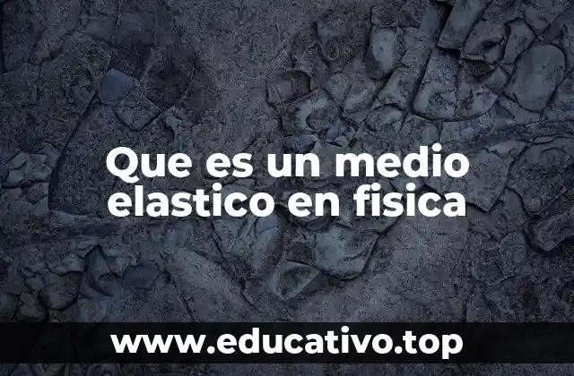 Que es un medio elastico en fisica