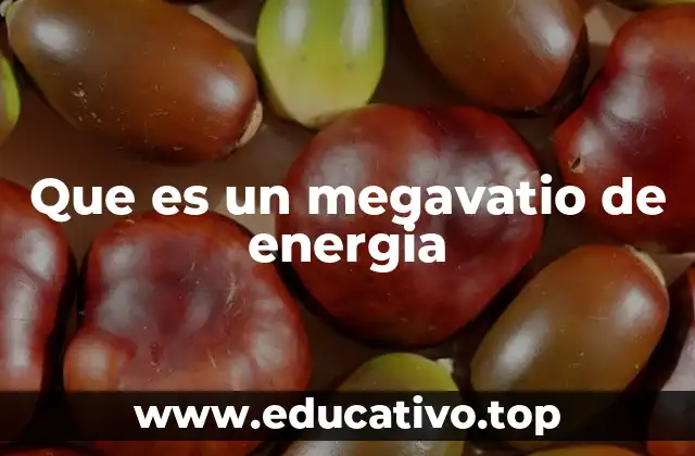 Que es un megavatio de energia