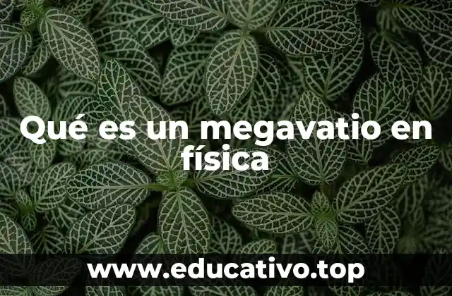 Qué es un megavatio en física