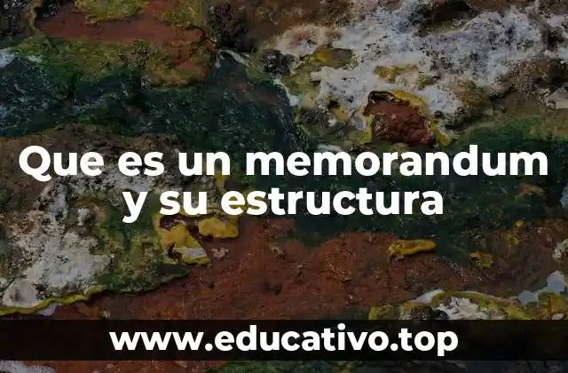 Que es un memorandum y su estructura