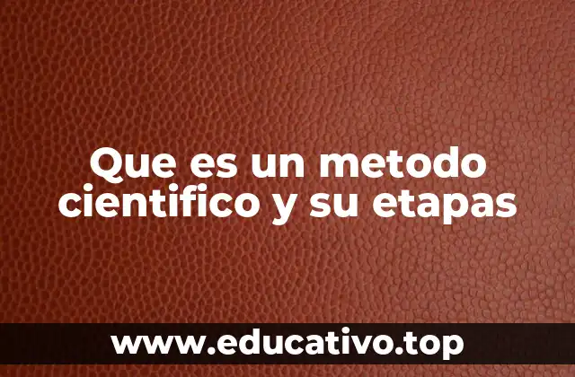 Que es un metodo cientifico y su etapas