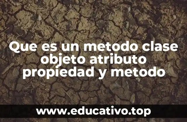Que es un metodo clase objeto atributo propiedad y metodo