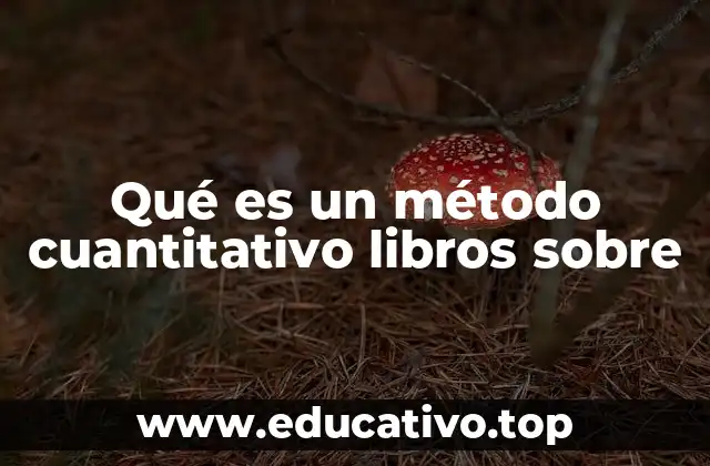 Qué es un método cuantitativo libros sobre
