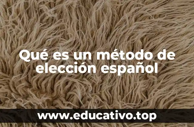 Qué es un método de elección español