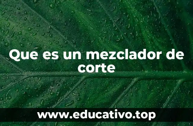 Que es un mezclador de corte