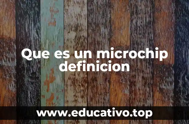 Que es un microchip definicion