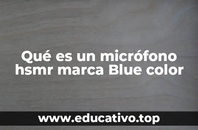 Qué es un micrófono hsmr marca Blue color