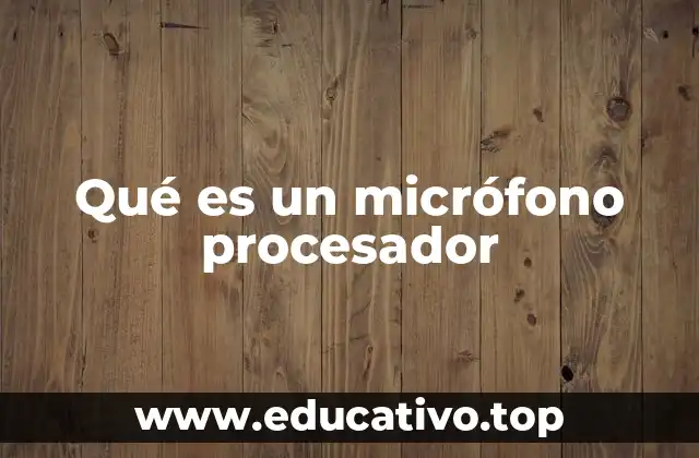 Qué es un micrófono procesador