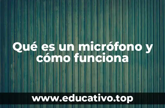Qué es un micrófono y cómo funciona
