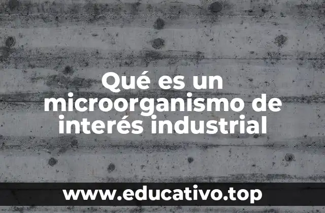 Qué es un microorganismo de interés industrial