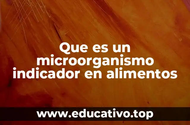 Que es un microorganismo indicador en alimentos