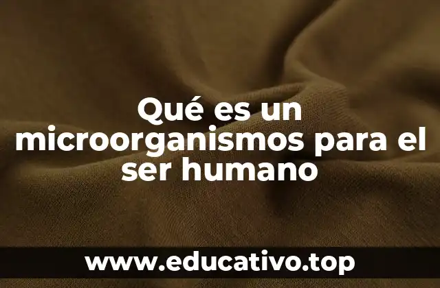 Qué es un microorganismos para el ser humano