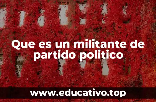 Que es un militante de partido politico