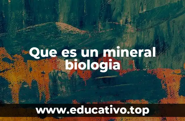 Que es un mineral biologia