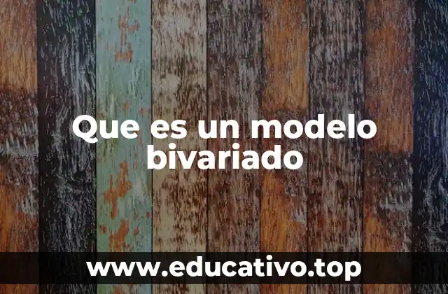 Que es un modelo bivariado