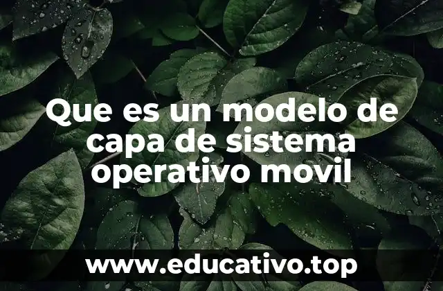Que es un modelo de capa de sistema operativo movil