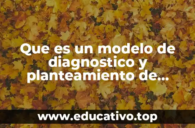 Que es un modelo de diagnostico y planteamiento de estrategias