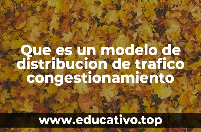Que es un modelo de distribucion de trafico congestionamiento