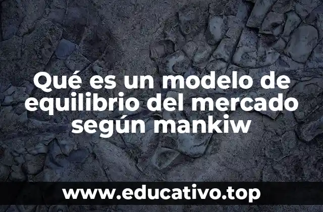 Qué es un modelo de equilibrio del mercado según mankiw