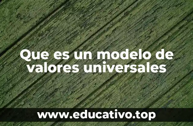 Que es un modelo de valores universales