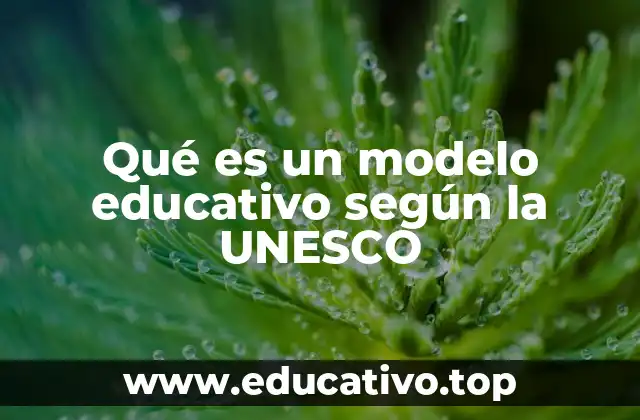 Qué es un modelo educativo según la UNESCO