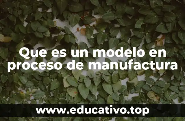 Que es un modelo en proceso de manufactura