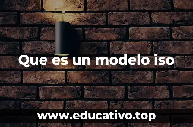 Que es un modelo iso